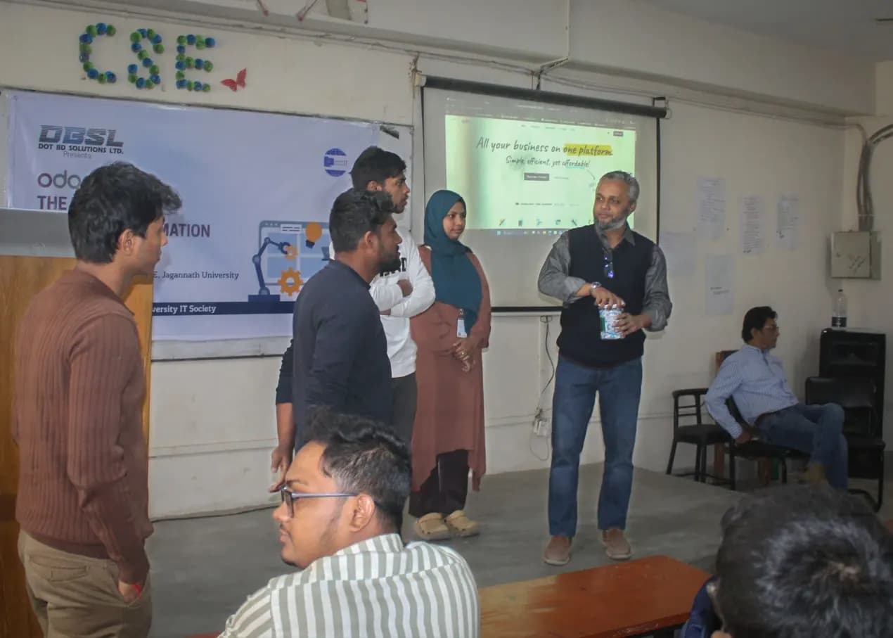 Odoo ERP business automation workshop with the JnU IT Society — photo 1