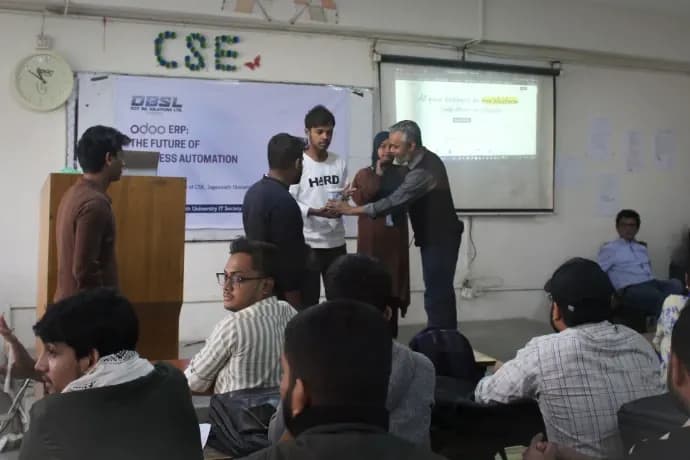 Odoo ERP business automation workshop with the JnU IT Society — photo 2